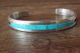 Navajo Sterling Silver Inlay Turquoise Stone Bracelet - Wilbur Myers