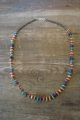 Native American Santo Domingo Turquoise Spiny Oyster Heishi Necklace - Jeanette Calabaza