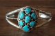Navajo Indian Sterling Silver Turquoise Cluster Bracelet by M. Chee