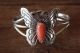 Navajo Indian Jewelry Sterling Silver Spiny Oyster Butterfly Bracelet 