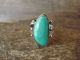 Navajo Indian Sterling Silver Turquoise Ring by Barney - Size 6
