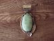 Navajo Nickel Silver & Brass Turquoise Pendant - Bobby Cleveland