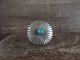 Navajo Indian Sterling Silver Concho & Turquoise Ring by Dinetso - Size 6