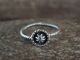Navajo Indian Sterling Silver Star Drop Ring by Lopez - Size 6