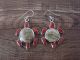 Zuni Sterling Silver Serpentine & Coral Multistone Turtle Earrings! Ahiyite