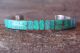 Zuni Indian Sterling Silver Green Lab Opal Inlay Bracelet -V. Kanesta