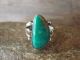 Navajo Indian Sterling Silver Turquoise Ring by Barney - Size 9