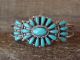 Navajo Indian Traditional Sterling Silver Turquoise Cluster Bracelet by Pamella Benally