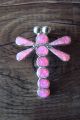 Zuni Indian Sterling Silver Pink Opal Inlay Dragonfly Pin/Pendant! Edaakie