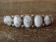 Native American Indian Jewelry Sterling Silver White Howlite Bracelet - Yazzie