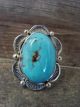 Navajo Adjustable Sterling Silver Turquoise Ring Size 11 to 12 - Albert Cleveland