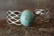 Navajo Sterling Silver Turquoise Wire Web Bracelet 
