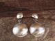 Navajo Indian Sterling Silver Concho Post Dangle Earrings Signed Tim Yazzie