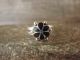 Zuni Indian Sterling Silver Onyx Cluster Ring by Hattie- Size 8.5