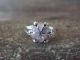 Zuni Indian Sterling Silver & Pink Shell Cluster Ring by Hattie- Size 5