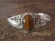 Native American Indian Jewelry Sterling Silver Tiger Eye Bracelet - Yazzie