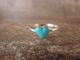 Zuni Indian Sterling Silver Turquoise Heart Ring by Lalio - Size 5.5