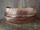 Navajo Indian Hand Stamped Copper Feather Bracelet by Ben Begay