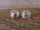 Small Navajo Indian Sterling Silver Concho Post Stud Earrings by Gloria Harvey