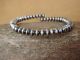 Sterling Silver Rondelle Saucer Bead Navajo Pearl Memory Wire Bracelet by T. Yazzie