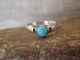 Zuni Indian Sterling Silver Round Turquoise Ring  by Yatsatie - Size 9.5