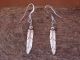 Navajo Indian Hand Stamped Sterling Silver Feather Earrings by Marvin  Arviso