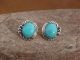 Native American Navajo Sterling Silver Turquoise Post Earrings by Delores Cadman