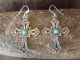 Navajo Indian Jewelry Turquoise Sterling Silver Cross Earrings -  Louise Joe