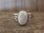 Navajo Indian Sterling Silver White Opal Ring by Dinetso - Size 6.5