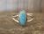 Navajo Indian Sterling Silver Blue Opal Ring by Mariano - Size 8
