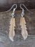 Navajo Indian Sterling Silver Feather Earrings Signed Barney