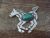 Navajo Indian Nickel Silver & Turquoise Horse Pin- Cleveland