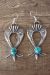 Navajo Indian Jewelry Sterling Silver Turquoise Earrings! by Eva & Linberg Billah