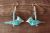 Hand Carved Turquoise Blue Jay Fetish Earrings by Matt Mitchell!