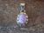 Navajo Sterling Silver Pink Opal Pendant by Amos Begay