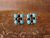 Zuni Sterling Silver 4 Stone Turquoise Post Earrings by Malani