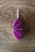 Navajo Indian Sterling Silver Purple Howlite Inlay Pendant by KS