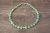 Navajo Green Turquoise Corner Drilled Square Stone Anklet/Bracelet - Hand Strung by D. Jake