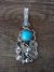 Navajo Indian Sterling Silver Turquoise Pendant - Shirley Largo