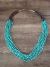 Navajo Indian Turquoise 9 Strand Heishi Adjustable Link Necklace - Tsosie