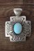 Navajo Jewelry Sterling Silver Opal Cross Pendant! - L. James