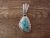 Navajo Indian Sterling Silver Turquoise Pendant by Sheena Jack