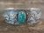 Navajo Indian Sterling Silver & Turquoise Cuff Bracelet Signed Roland Dixon