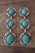 Navajo Sterling Silver  3 Stone Turquoise Dangle Earrings! Signed