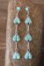 Zuni Sterling Silver Turquoise Inlay Heart Post Earrings! V. Nastacio