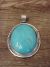 Navajo Indian Jewelry Sterling Silver Turquoise Pendant Signed RCL