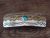 Navajo Jewelry Hand Stamped Silver Turquoise Hair Barrette! - Chee