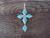 Zuni Sterling Silver Turquoise Mother of Pearl Cross Pendant - Jonathan Shack 
