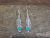 Small Navajo Indian Sterling Silver Turquoise Feather Dangle Earrings - Louise Joe