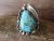 Navajo Sterling Silver Turquoise Adjustable Ring Size 9 to 11 Albert Cleveland